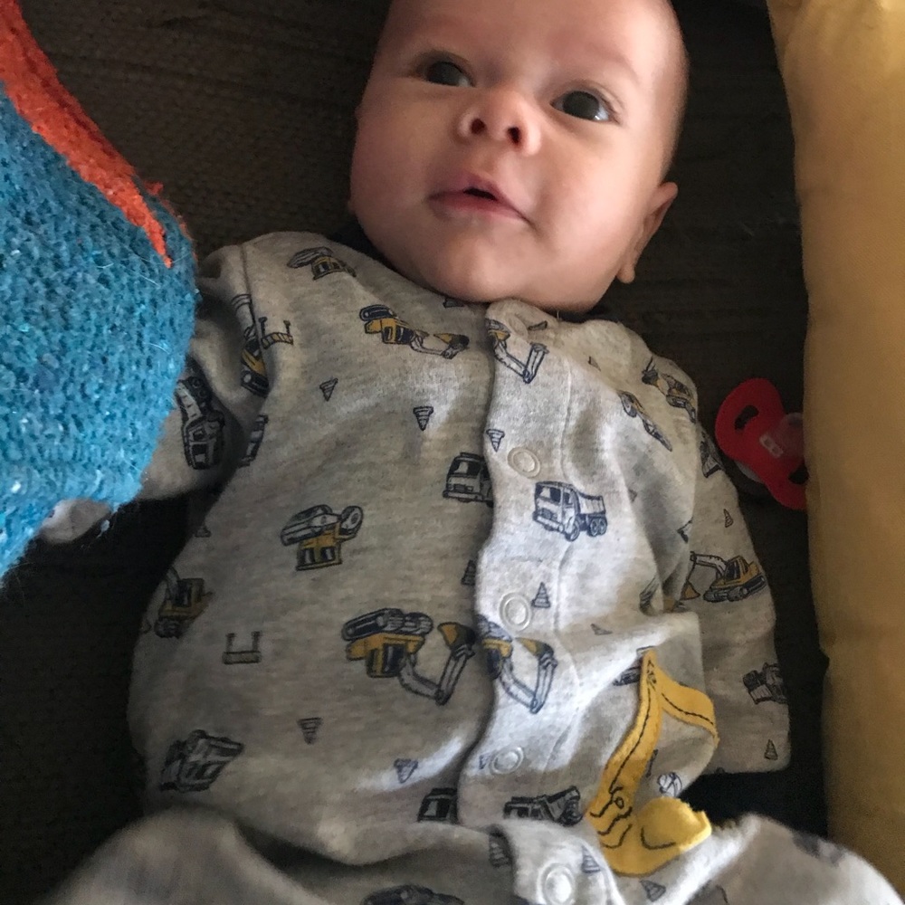 TWO Construction Truck Sleepers (0-3 months)